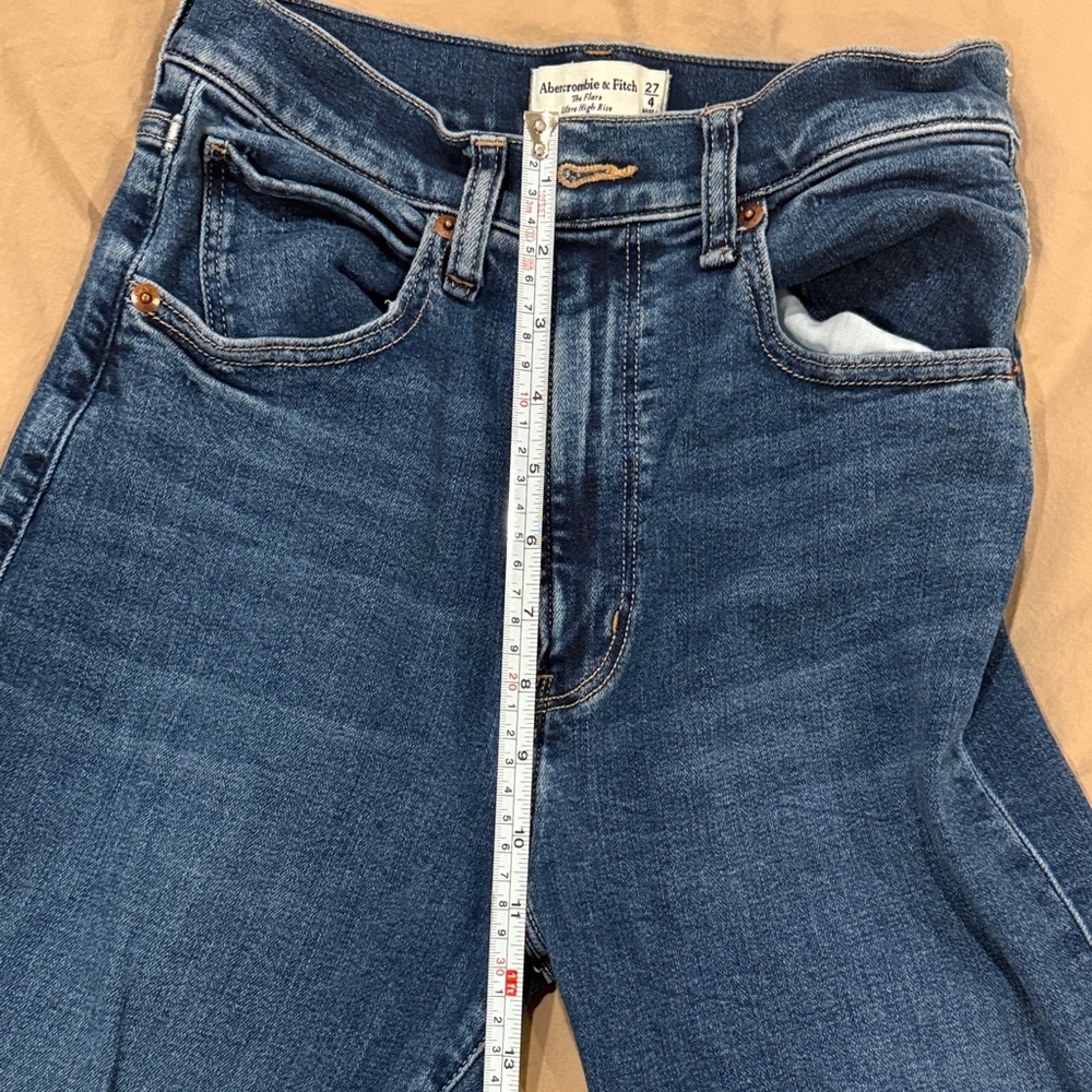 Abercrombie & Fitch Dark Blue Flare Jeans - Picture 6 of 6